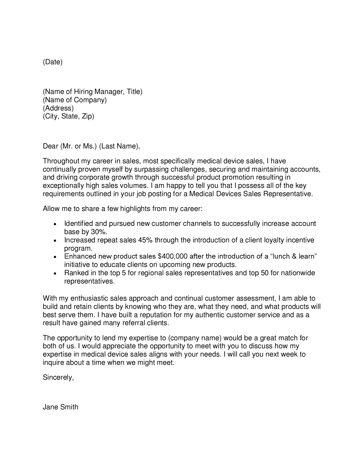 Corporate service manager cover letter