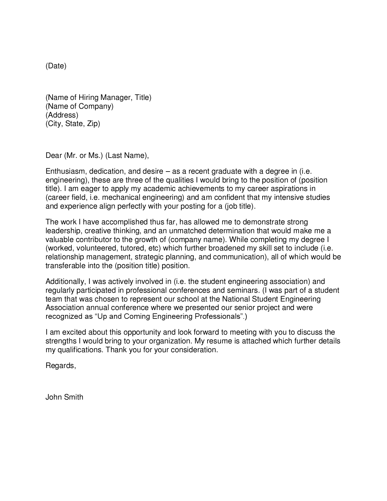 College professor cover letter template