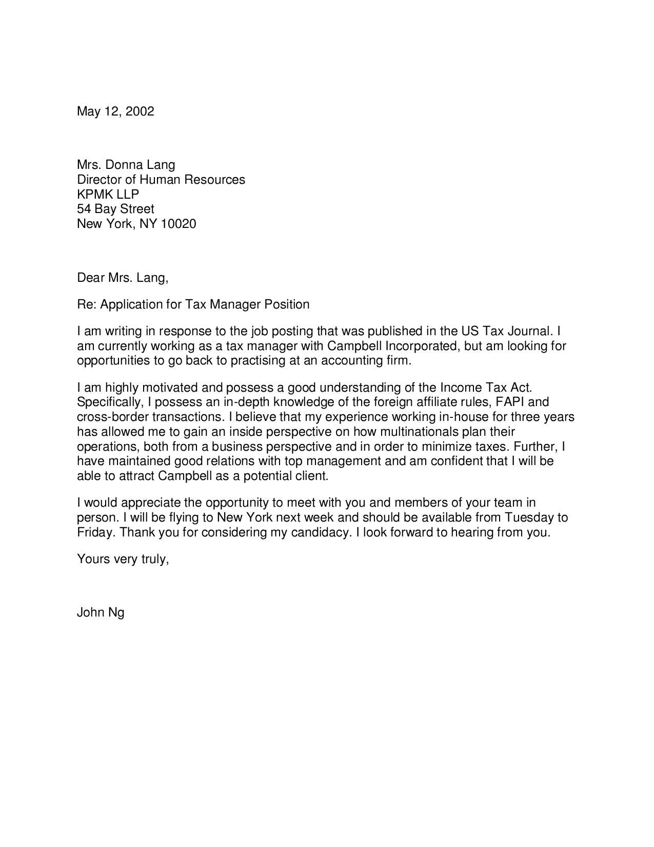 Sample of cover letter for resume for fresh graduate