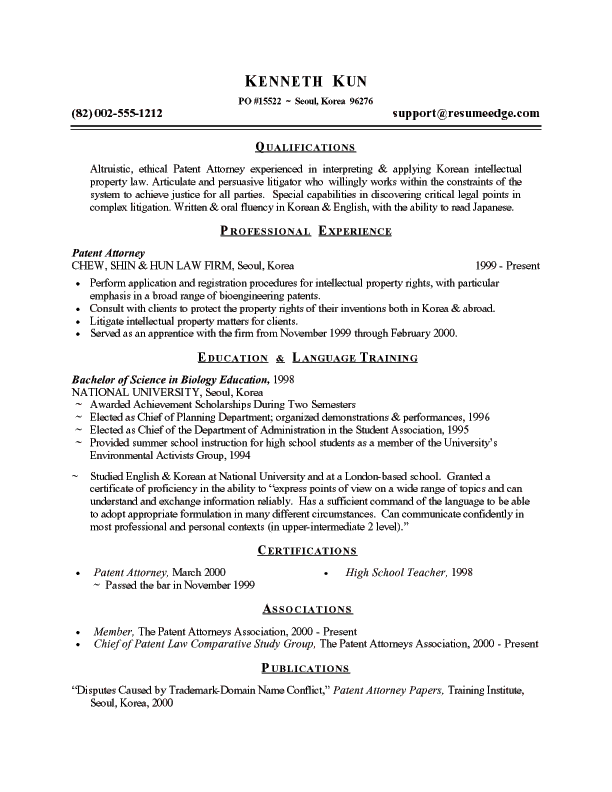 Legal cv and cover letter