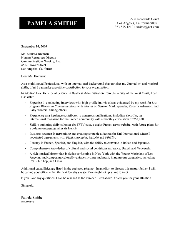 news reporter cover letter with no experience