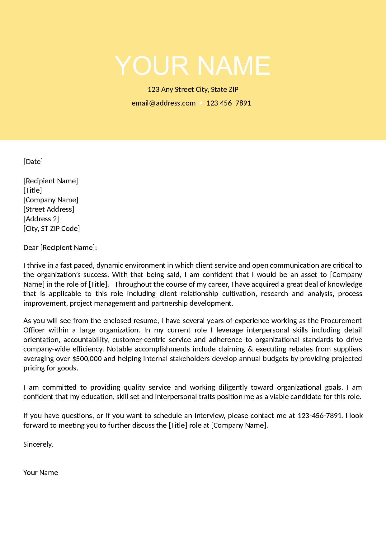 Buyer Cover Letter (1240 x 1754 Pixel)